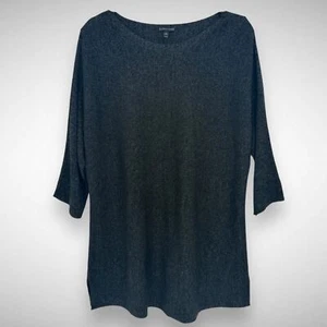Eileen Fisher System Knit Wool Blend Sweater Top Size Medium Quarter Sleeve - Picture 1 of 6
