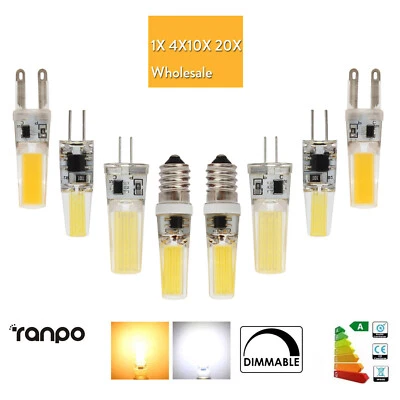 Dimmable 9W 6W G4 G9 Light Bulbs Cob Led 6500K Cool White Lamp 220V 12V Home - Image 1 of 4