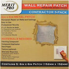 Merit Pro 03220 6" x 6" Wall Repair Patch, 5 per Pack - Case of 6