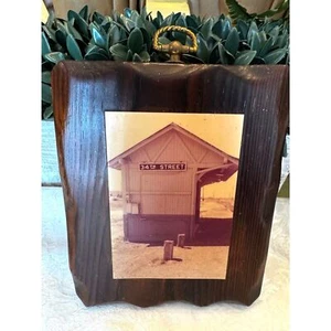 Vintage Sepia Foto 34th Street Station Ocean City NJ Plakette montiert - Bild 1 von 7