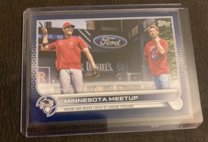 2022 Topps Series 1 Minnesota Meetup Royal Blue Parallel 122 Shohei Ohtani Maeda