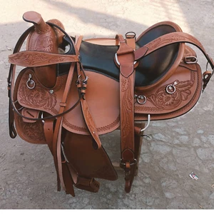 Western Horse Pleasure Saddle Riding/Showman Saddle 14" to 18" Free Ship - Picture 1 of 21