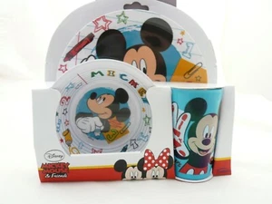Disney Trudeau ensemble vaisselle bébé Mickey 3 pièces sans BPA - Picture 1 of 1