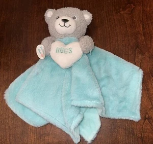 Build A Bear Baby Lovey Manta de Seguridad Azul Sonajero Abrazo Corazón 14" - Imagen 1 de 9