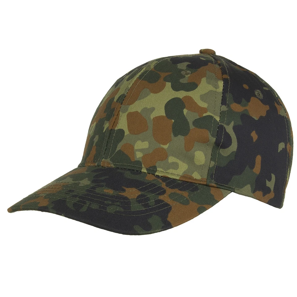 MFH Homme Casquette Baseball Militaire Tactique Réglable Chasse Flecktarn Camo - Photo 1/1