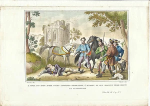 STAMPA ORIGINALE _GOZZINI DIS. VERICE INC._IL CONTE UGO DOPO ..._1846_ MARENGO - Imagen 1 de 1