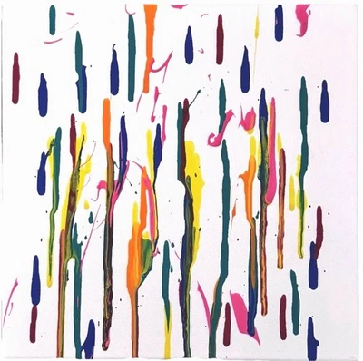 Arte pintado a mano acrílico sobre lienzo - pintura original abstracta "eléctrica" 10X10 Foto 1 de 4