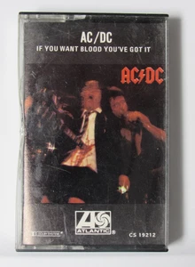 AC/DC If You Want Blood Cassette Tape 1978 Atlantic Records Live Album + FREE - Picture 1 of 4