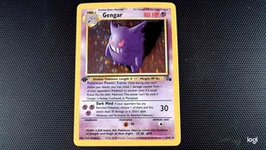 GENGAR 1ST EDITION FOSSIL HOLO 5/62 Moderately Played - Picture 1 of 3