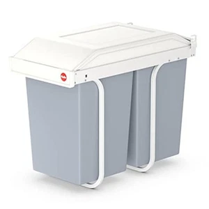 Hailo Multi-Box Pull-Out Trash Can, 11.8" Cabinet, 2 Bins, 3.7 Gal, Blue (Used) - Picture 1 of 12