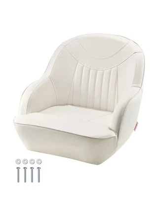 VEVOR Boat Seat Low Backrest PVC Leather Captain Bucket Seat White Foto 1 de 4
