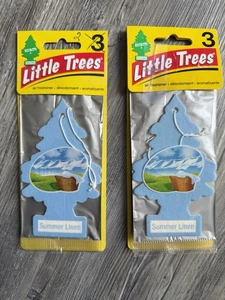 Little Trees Air Freshener Summer Linen Scent Lot of 5 Car Home Office NEW - Picture 1 of 5