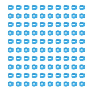 US (Light Blue)100PCS 8mm Pigeons Identification Leg Rings Poultry Leg Bands No - Picture 1 of 24