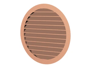 Ventilación de pared con frontón de persiana circular redonda de cobre martillado - Imagen 1 de 11