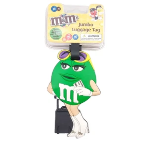 Mochila de avión autobús tarjeta de embarque verde etiqueta de equipaje Jumbo coleccionable M&M's 2010 - Imagen 1 de 3