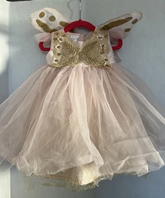 Pottery Barn Kids 6-12 M Infant Dress Wings Blush Pink Butterfly Angel - Image 1 of 3