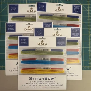 Lotto di 5 supporti filo interdentale trasparenti DMC StitchBow per mini borsa da viaggio 5 confezioni NUOVI - Foto 1 di 5