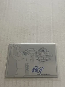 2021-22 Leaf Metal Basketball Bryce Hopkins State Pride Printing Plate Auto 1/1 - Picture 1 of 2
