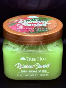 Tree Hut | Rainbow Sherbet Shea Butter Sugarcane Lime Exfoliating Scrub |- 18 Oz - Picture 1 of 6