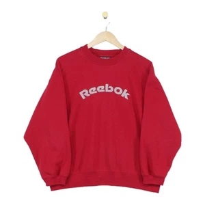 Vintage Reebok Sweatshirt Womens Size 14 Pink Spell Out Oversized - Picture 1 of 14