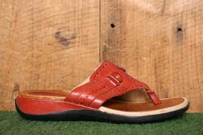 Sandalias de tanga de cuero rojo ARIAT talla 8B Foto 1 de 4