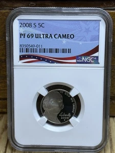2008 S Jefferson Nickel NGC PF69 Ultra Cameo - USA Flag Holder - Picture 1 of 3