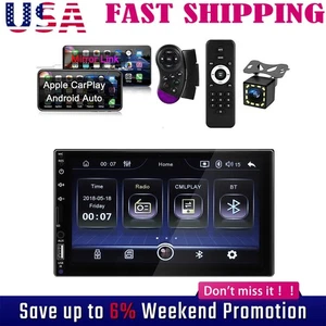 7"Car For Apple Carplay Radio Android Auto Touch Screen Stereo Bluetooth FM A - Picture 1 of 18