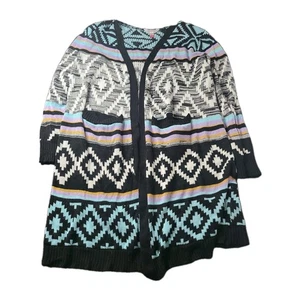 No Boundaries offene Staubwedel Strickjacke mehrfarbig gemustert - Damen XXL (19)  - Bild 1 von 7