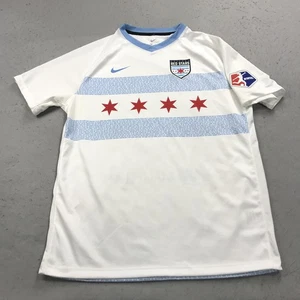 Chicago Red Stars Jersey Adult Large White Blue Nike Womens Soccer NWSL - Picture 1 of 11