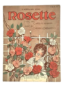 Vintage 1927 Rosette Noten von Charles Newman & Carmen Lombardo - Bild 1 von 2
