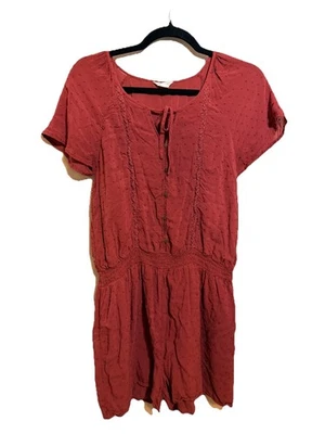 Macacão Aeropostale Salmão Escuro Curto Feminino Júnior Tamanho G Elástico - Imagem 1 de 4