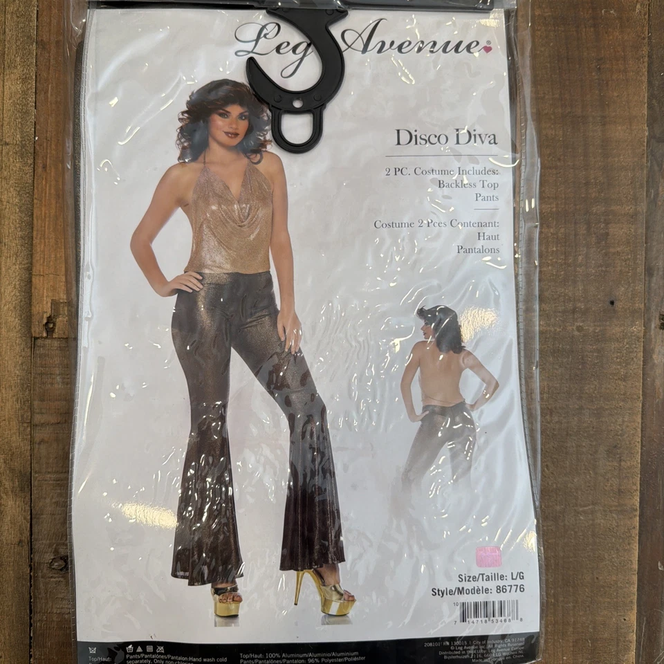 Fantasia Feminina Leg Avenue Disco Diva - Nova em Folha - Grande - Imagem 1 de 1