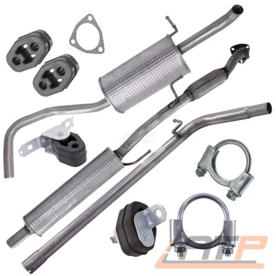 AUSPUFFANLAGE MITTELSCHALLDÄMPFER ENDSCHALLDÄMPFER FÜR VW POLO 9N 6R 1.2 05-14 - Bild 1 von 4