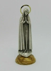 OUR LADY OF FATIMA STATUE Catholic Religious Statue Metalic 13cm - Picture 1 of 4