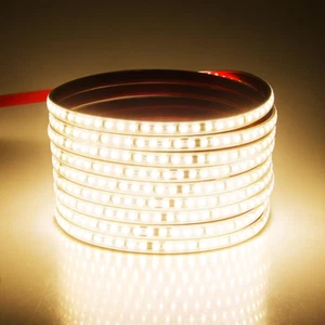 Led Strip Lights Outdoor Waterproof 16.4FT Warm White 3000K AC 110V-130V Connect - Picture 1 of 12