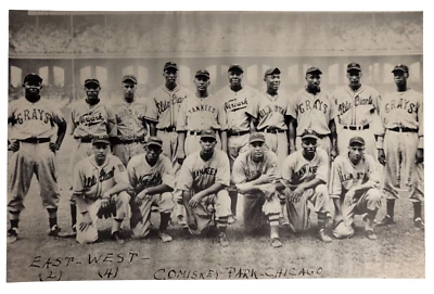 Juego de Estrellas de Béisbol Años 30 Ligas Negras Equipo Impresión Comiskey Park Chicago Foto 1 de 4
