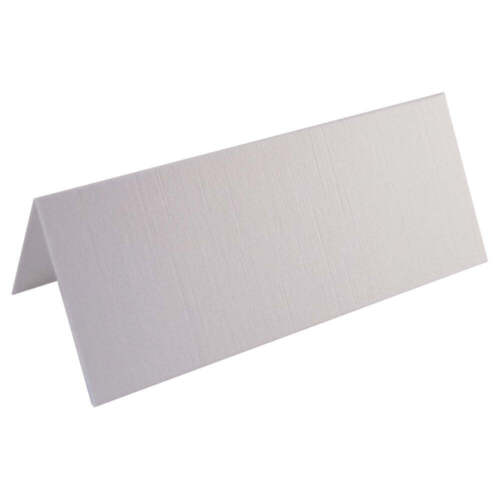 100 X Linen White Blank Table Name Place Cards For Weddings & Parties