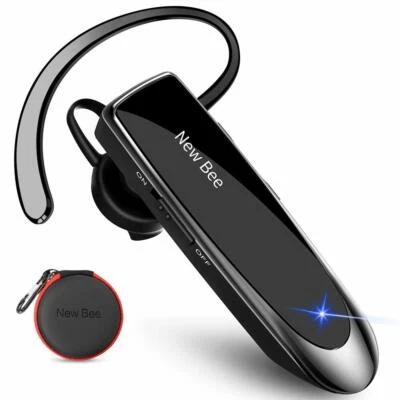 New bee Bluetooth Headset V5.0 Handsfree Bluetooth Earpiece with 24h Talking - Image 1 of 4