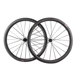 700C Carbon Fiber Road Bike Wheelset Bicycle Racing Wheels Carbon Spokes Disc - Picture 1 of 15