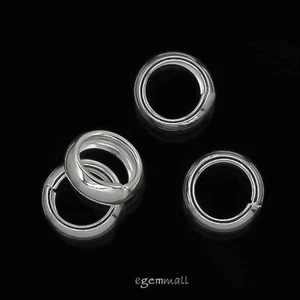6 Sterling Silver Ring Rondelle European Charm Spacer Beads 6.2mm #97874 - Picture 1 of 1