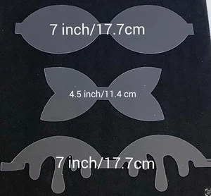 4.5" ICE CREAM PLASTIC REUSABLE HAIR BOW MAKING BOW TEMPLATES TO MAKE HAIR BOWS - Picture 1 of 3