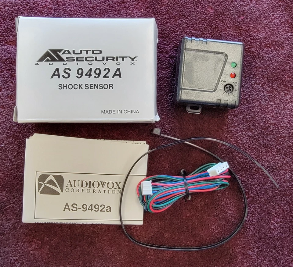 AS-9492A Audiovox Prestige Pursuit Alarm Dual Stage Shock Sensor with Harness - Image 1 of 1