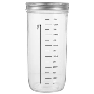 1 Set Sourdough Proofing Bottle Glass Sealed Jar Candy Storage Jar Grain Tea - Picture 1 of 12
