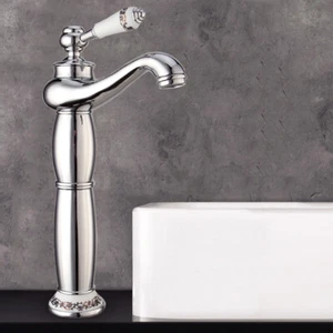 Antik Messing Waschtisch Armatur Retro Wasserhahn Bad Waschbecken Mischbatterie - Bild 1 von 26