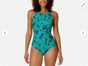 Lands' End Women's UPF 50 Removable Cups Swimsuit, Size M, Green - Picture 1 of 3