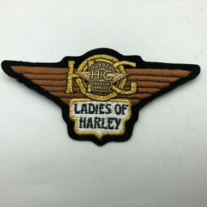 Ladies Harley Davidson Lapel Pin With Patch Lot 1997 Vintage Advertising HOG - Picture 1 of 12