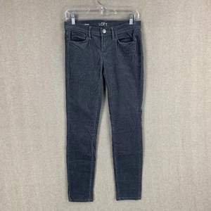 Pantalones para mujer Ann Taylor Loft 25/0 (29x29) gris ajustados pana estirados de altura baja - Imagen 1 de 20