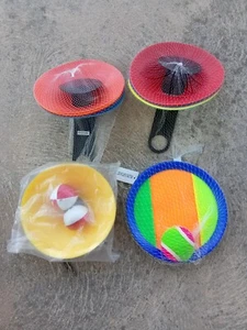 Lot Of 4 Outdoor Sports Games 2 Cone Toss 1 Hacky Sack 1 Ball Catch Set new - Picture 1 of 10