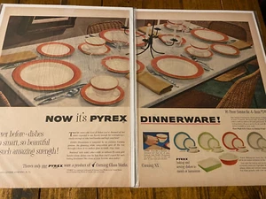 Vintage 1955 Pyrex Flamingo Pattern Dishes ad - Picture 1 of 1