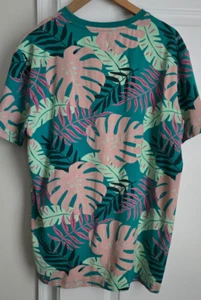 Free Planet, Hawaii, T-Shirt, rosa, grün, Blumen, Baumwolle, Elasthan, XL - Bild 1 von 2